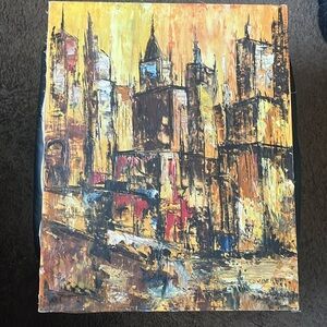 City Scape Oil Painting